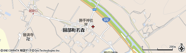 京都府南丹市園部町若森大橋周辺の地図
