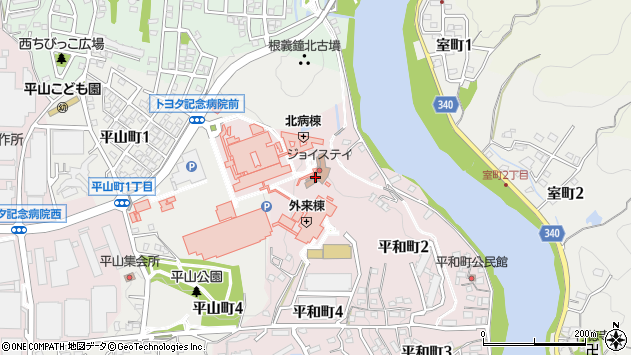 〒471-0821 愛知県豊田市平和町の地図