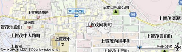 京都府京都市北区上賀茂向梅町7周辺の地図