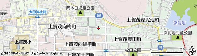京都府京都市北区上賀茂岡本口町76周辺の地図