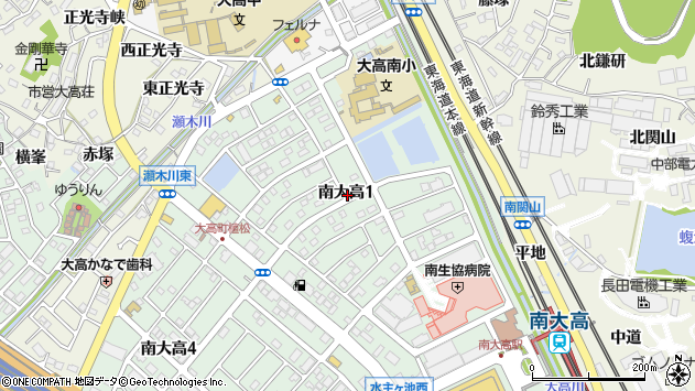 〒459-8016 愛知県名古屋市緑区南大高の地図