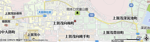 京都府京都市北区上賀茂岡本口町23周辺の地図