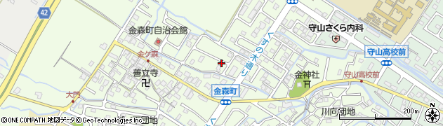 滋賀県守山市金森町周辺の地図