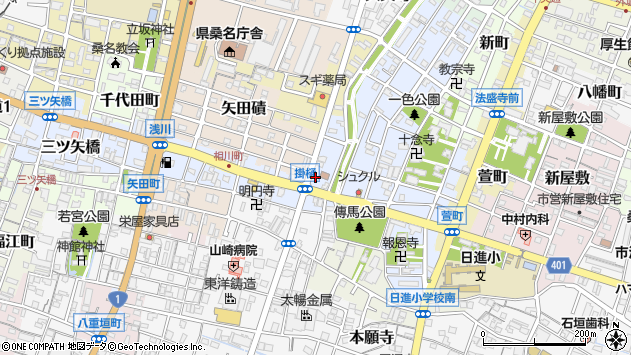 〒511-0067 三重県桑名市掛樋の地図