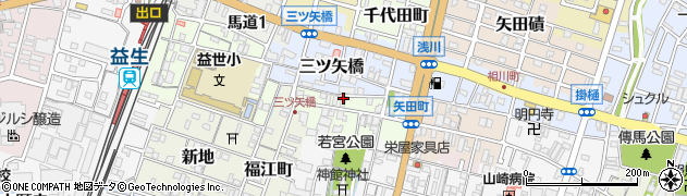 三重県桑名市西矢田町周辺の地図