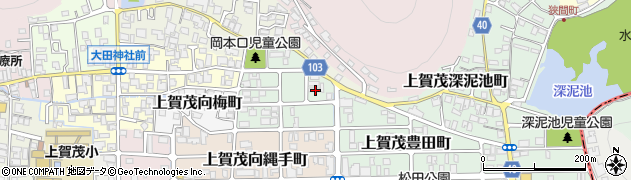京都府京都市北区上賀茂岡本口町70周辺の地図