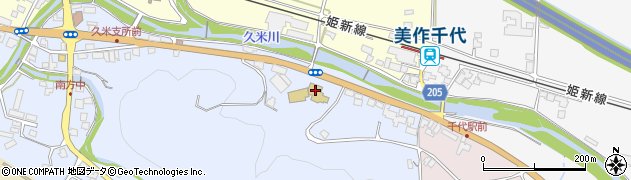 津山市立　久米こども園周辺の地図