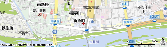 岡山県津山市新魚町14周辺の地図