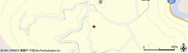 愛知県北設楽郡設楽町田峯二社所周辺の地図