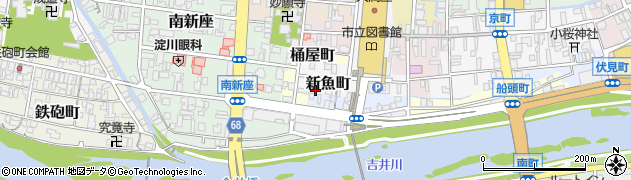岡山県津山市新魚町6周辺の地図