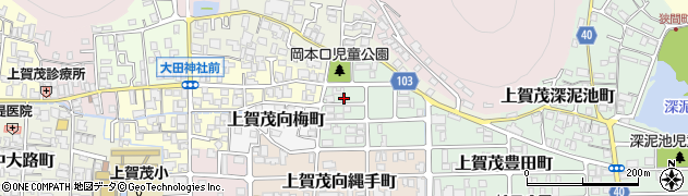京都府京都市北区上賀茂岡本口町21周辺の地図
