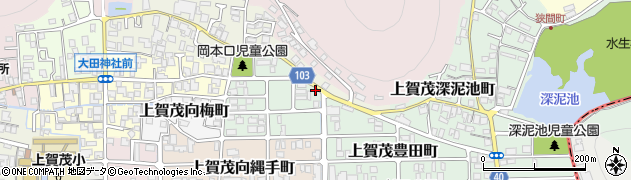 京都府京都市北区上賀茂岡本口町61周辺の地図
