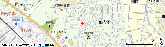 愛知県豊明市前後町仙人塚周辺の地図