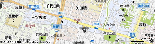 相川町周辺の地図
