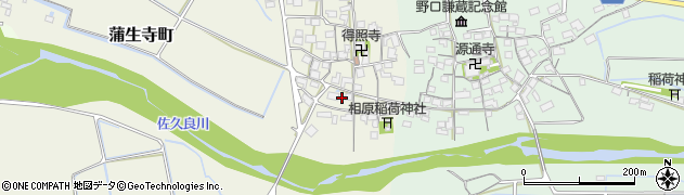 滋賀県東近江市蒲生寺町87周辺の地図