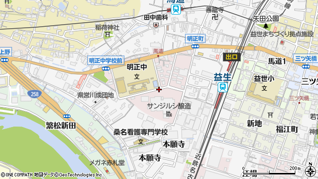 〒511-0823 三重県桑名市明正町の地図