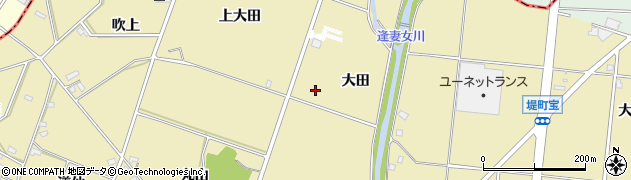 愛知県豊田市堤町（大田）周辺の地図