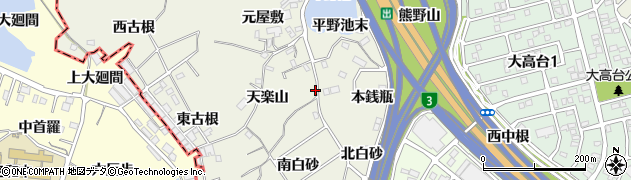 愛知県名古屋市緑区大高町天楽山28周辺の地図