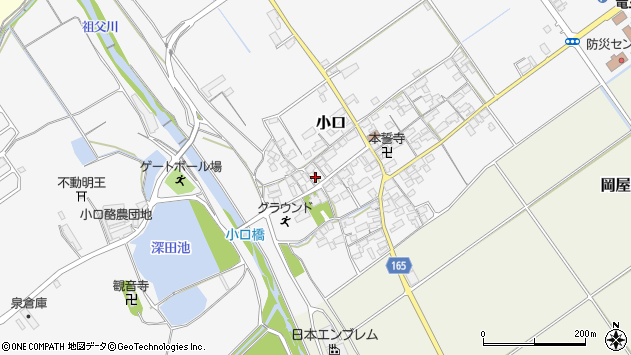 〒520-2552 滋賀県蒲生郡竜王町小口の地図
