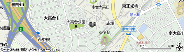 愛知県名古屋市緑区大高町（横峯）周辺の地図