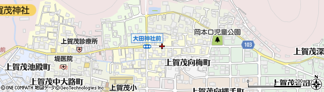 京都府京都市北区上賀茂梅ケ辻町周辺の地図