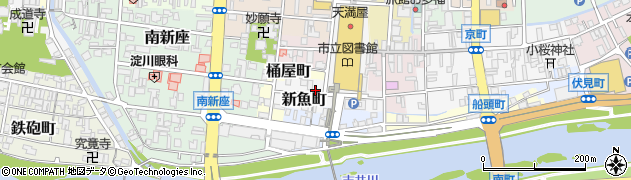 岡山県津山市新魚町61周辺の地図