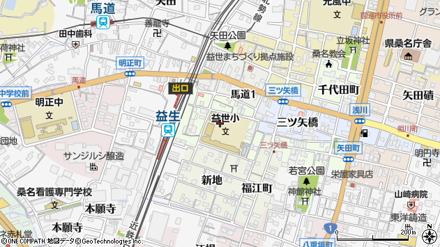 〒511-0831 三重県桑名市益生町の地図