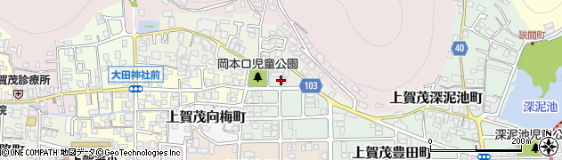 京都府京都市北区上賀茂岡本口町12周辺の地図