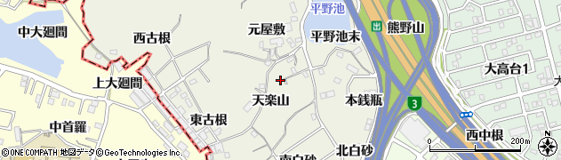愛知県名古屋市緑区大高町天楽山17周辺の地図