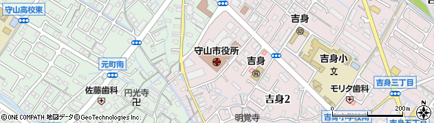 滋賀県守山市周辺の地図