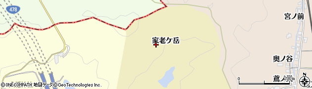 京都府亀岡市千代川町千原（家老ケ岳）周辺の地図