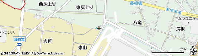愛知県豊田市上丘町東灰上り周辺の地図