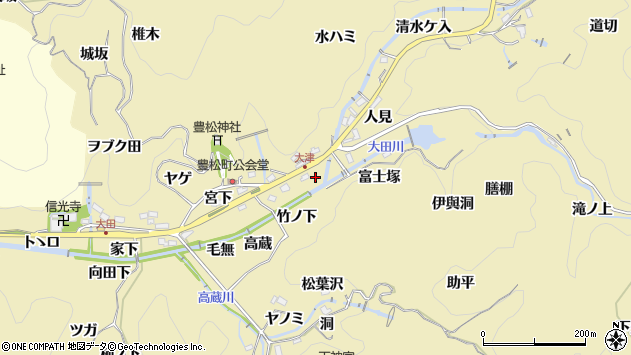 〒444-2203 愛知県豊田市豊松町の地図