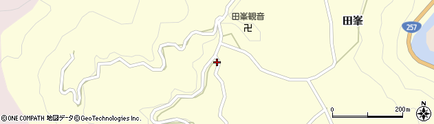 愛知県設楽町（北設楽郡）田峯（平岩）周辺の地図