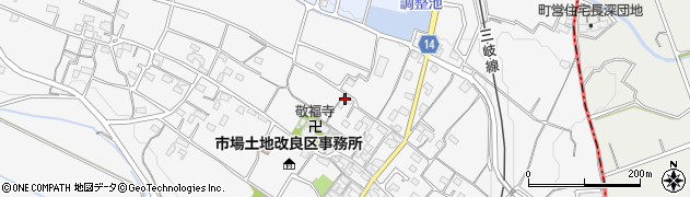 三重県四日市市市場町周辺の地図