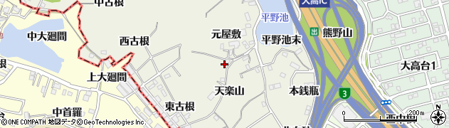 愛知県名古屋市緑区大高町天楽山7周辺の地図