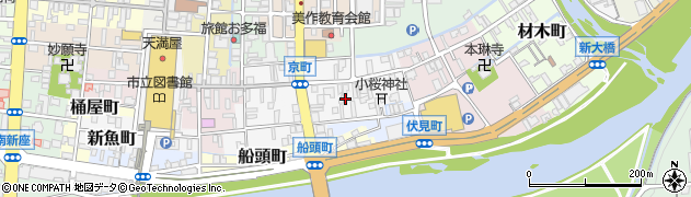 岡山県津山市京町周辺の地図