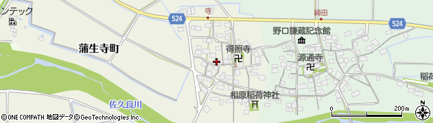 滋賀県東近江市蒲生寺町80周辺の地図