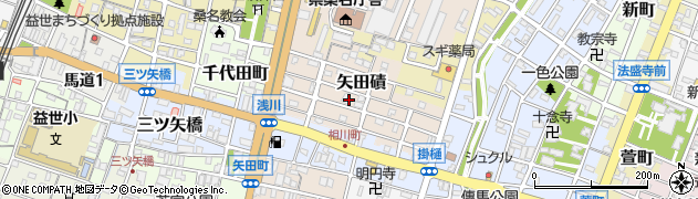 三重県桑名市矢田磧周辺の地図