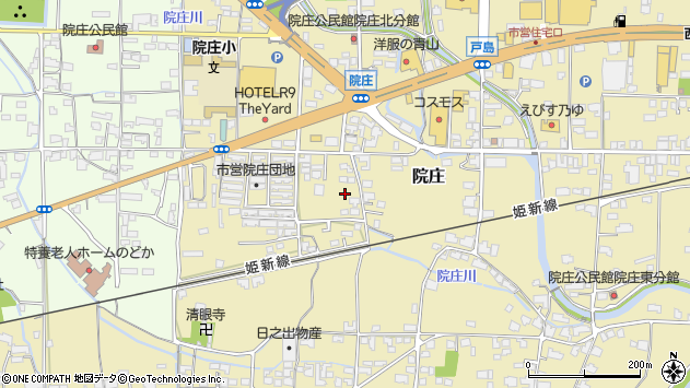 〒708-0014 岡山県津山市院庄の地図