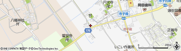 滋賀県東近江市市子殿町421周辺の地図