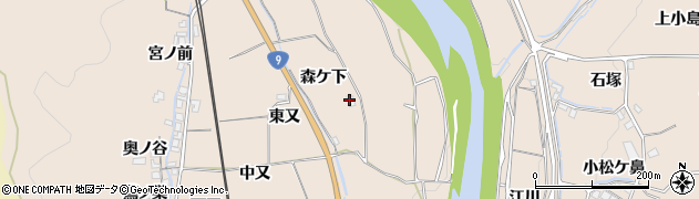 京都府亀岡市千代川町川関（森ケ下）周辺の地図