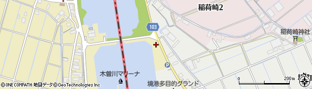 愛知県弥富市稲荷崎町ヘノ割周辺の地図
