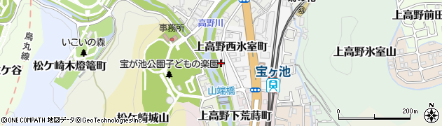京都府京都市左京区上高野西氷室町22周辺の地図