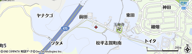 愛知県豊田市松平志賀町（前田）周辺の地図