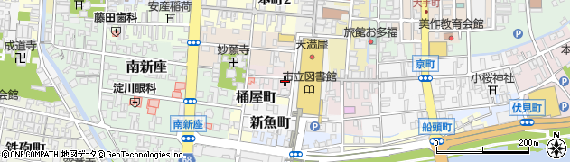 岡山県津山市新職人町14周辺の地図