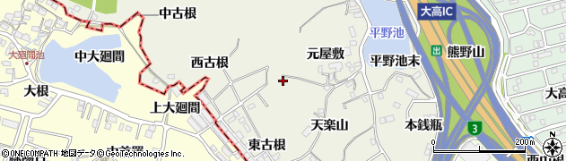 愛知県名古屋市緑区大高町天楽山1周辺の地図