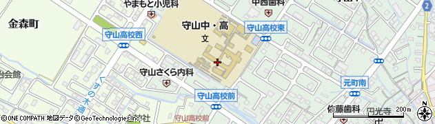 守山高等学校　事務室周辺の地図