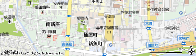 岡山県津山市新職人町周辺の地図