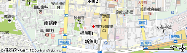 岡山県津山市新職人町周辺の地図